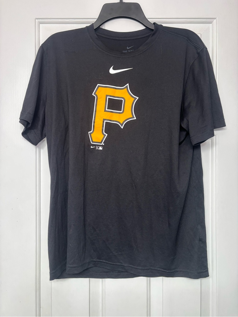 Nike Black Short Sleeve Tee with Yellow Pittsburgh 'P' Logo